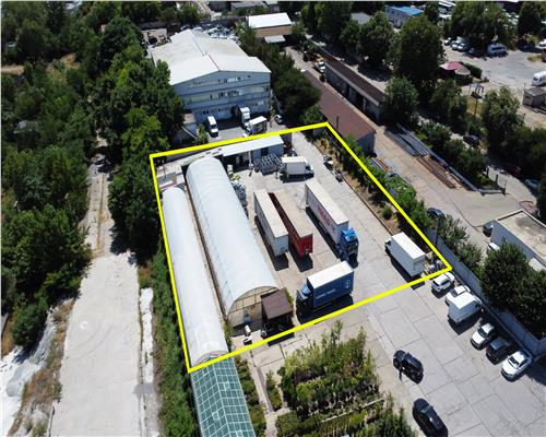 Teren cu hale, curte betonata, 3.500 mp, zona excelenta